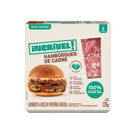 Hambúrguer Vegetal Incrível Carne 226g