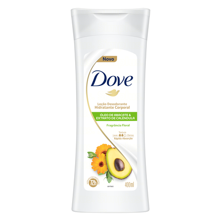 Locao dove 400ml oleo de abacate