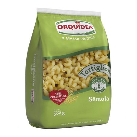 Massa Orquídea Sêmola Tortiglione Pacote 500G