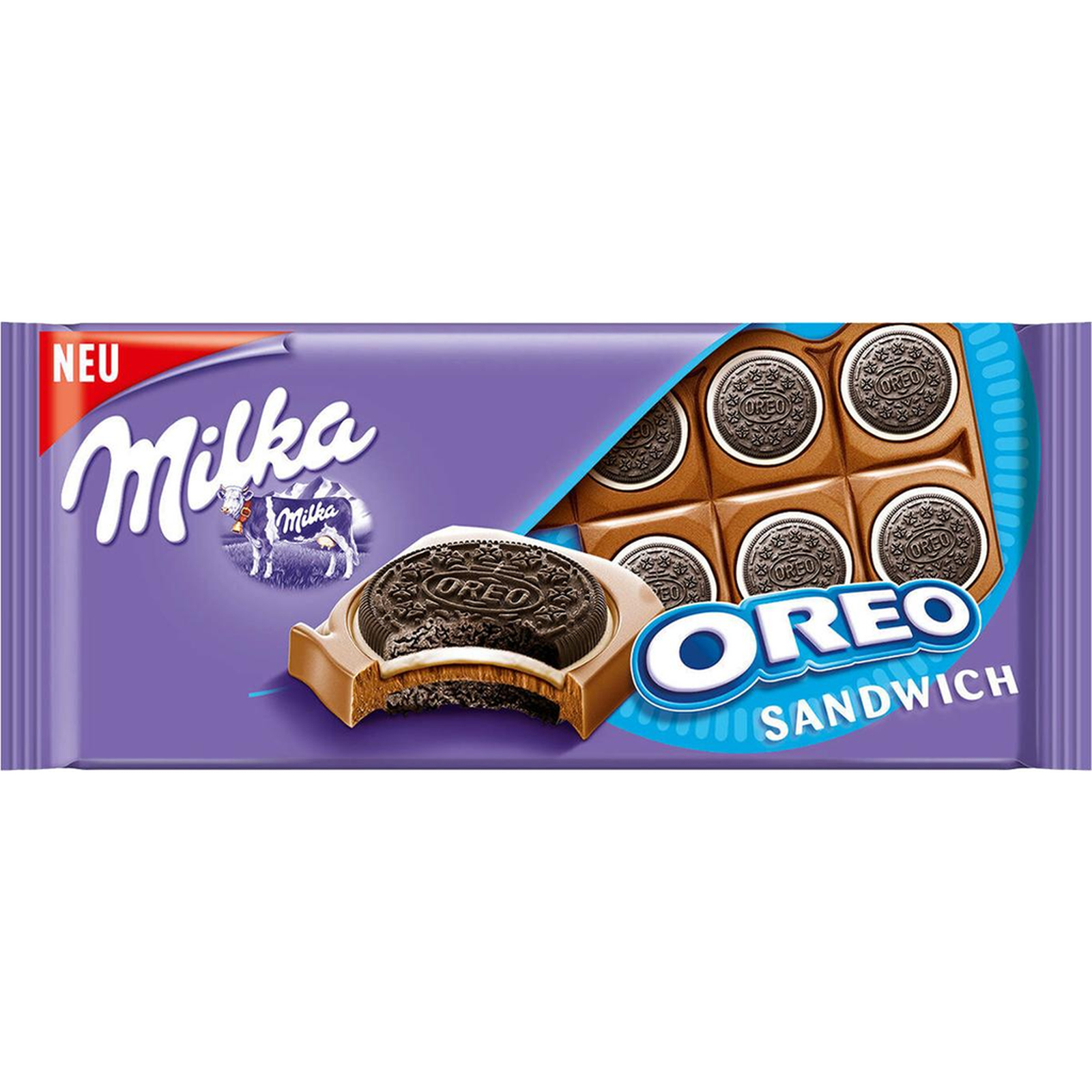 Chocolate Milka 92g - Recheado - Oreo - Sandwich