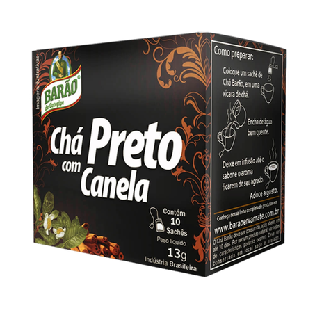 CHÁ BARÃO PRETO COM CANELA 13G