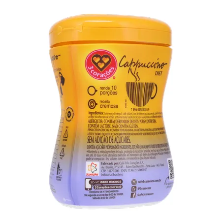Cappuccino 3 Corações Diet Pt 150g 360-21