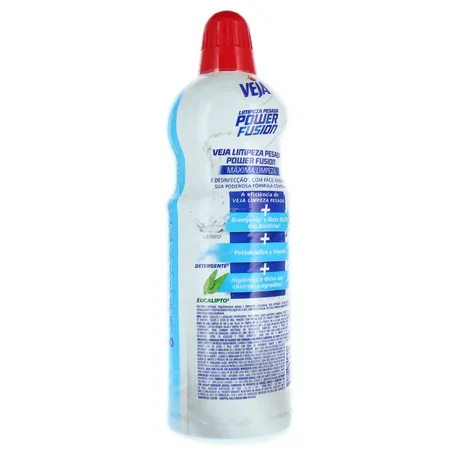 Desinfetante para Uso Geral Veja Limpeza Pesada Power Fusion Cloro + Detergente + Eucalipto Frasco 1lt 360-15
