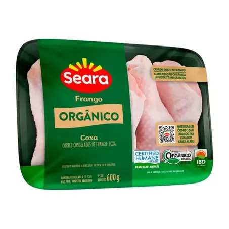 coxa de frango seara orgânica bandeja 600g