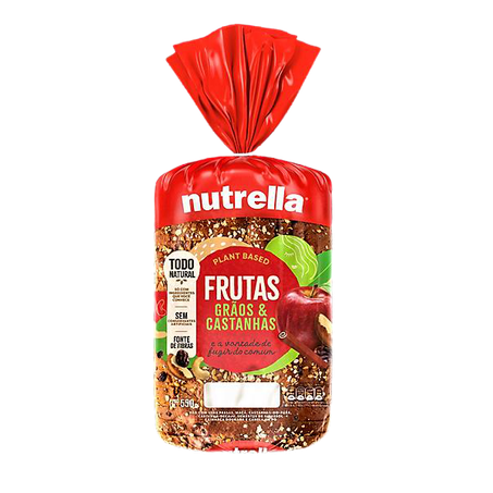 NUTRELLA PAO SUPREME FRUTAS GRAOS 500G