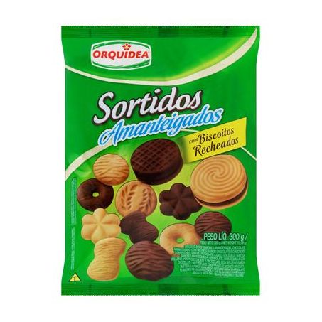 Biscoito Doce Orquídea Sortidos Amanteigados Pacote 300gr