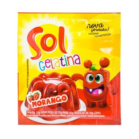 GELATINA PO SOL SC 25G MORANGO