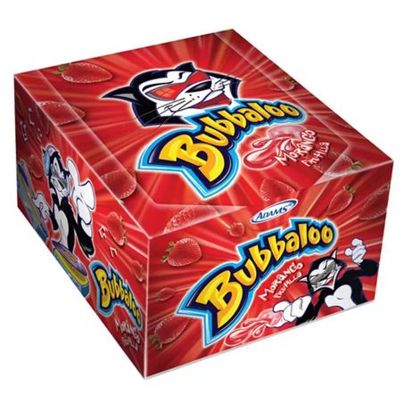 Chicle bubbaloo pcc/60un morango