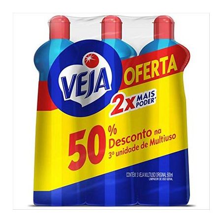 Conjunto veja multiuso original gold c/03 500ml