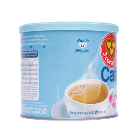 Café 3 corações com leite zero açúcar 265g 360-50