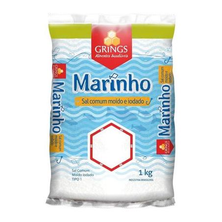 Sal marinho moido ioado 1kg