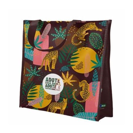 SACOLA REUTILIZAVEL BOMPACK ECO ONCA PINTADA UND