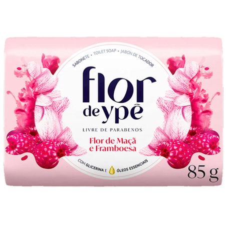 Sabonete barra flor de ype 85g flor de maça e framboesa