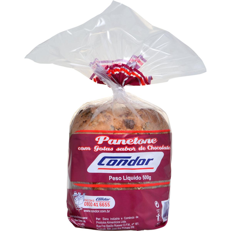 Panettone Condor 500g - Gotas de Chocolate - Sachê