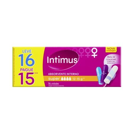 Absorvente intimus interno super c/16