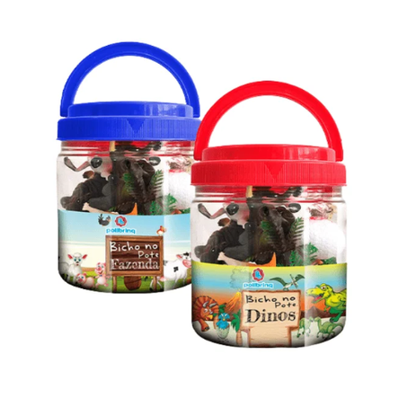 COLECAO POLIBRINQ BICHO NO POTE 12PCS