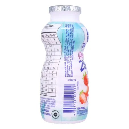 Bebida Láctea Fermentada Batavo Pense Zero Morango 170g 360-28