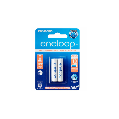 PILHA RECARREGÁVEL PALITO AAA C/2UN ENELOOP PANASONIC