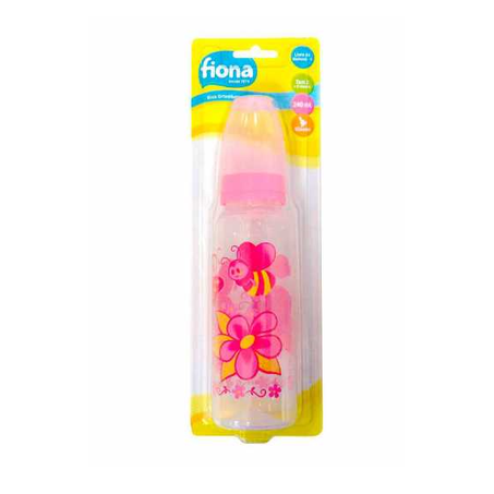 Mamadeira orto desenho rosa fiona 240ml