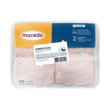 Sobrecoxas de frango congelada bandeja macedo
