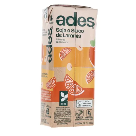 Bebida Base Soja Ades Laranja 200ml 360-16