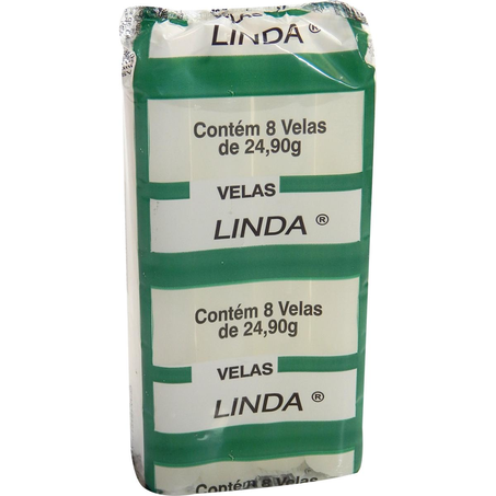 Vela Guanabara 24,90g - Linda - Com 8 Unidades