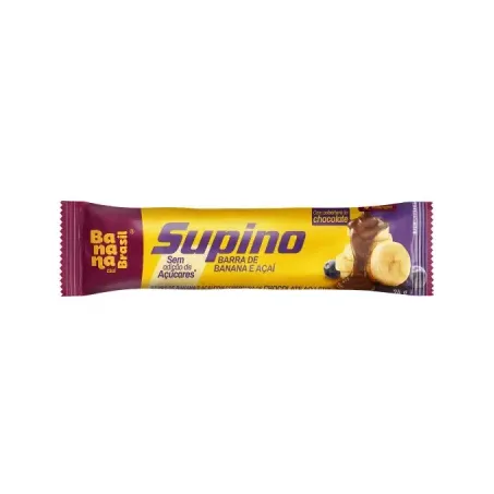 BARRA SUPINO ZERO AÇÚCAR BANANA E AÇAÍ 24G - BANANA BRASIL