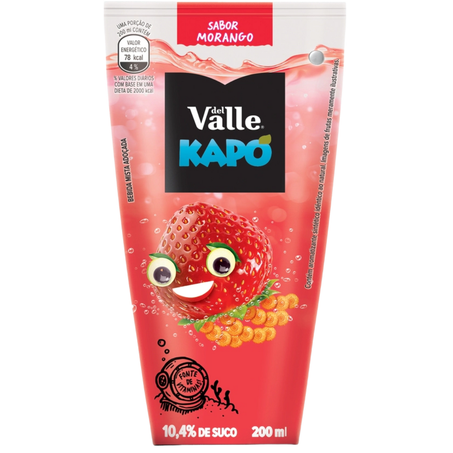 Suco del valle kapo 200ml tp morango