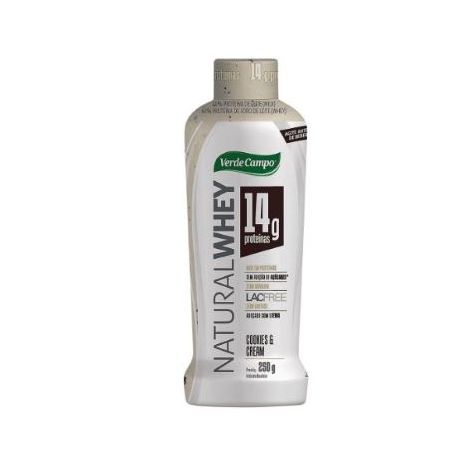 Iogurte verde campo natural whey 14 cookies e cream zero lactose 250g