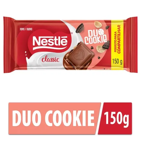 Chocolate Barra Nestlé Classic Duo Cookie 150g 
  360-1