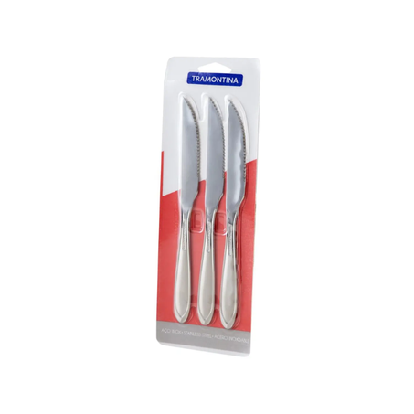 CONJUNTO TRAMONTINA FACAS CHURRASCO LAGUNA INOX 3 PEÇA
