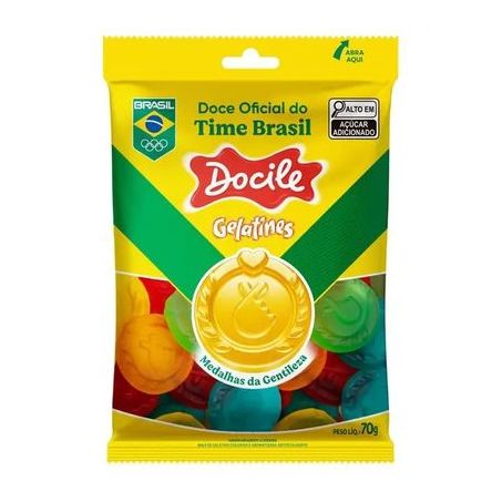 BALA DOCILE GELATINES PC 70 G MEDALHA