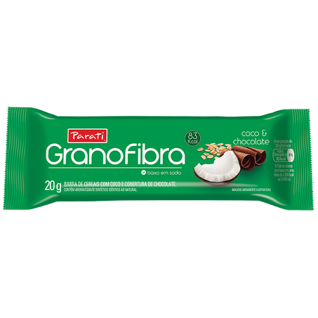Barra cereal granofibra parati 20g coco e chocolate