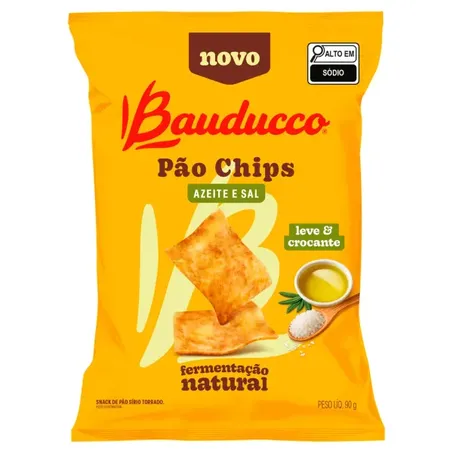 Pão chips azeite/sal bauducco 90g