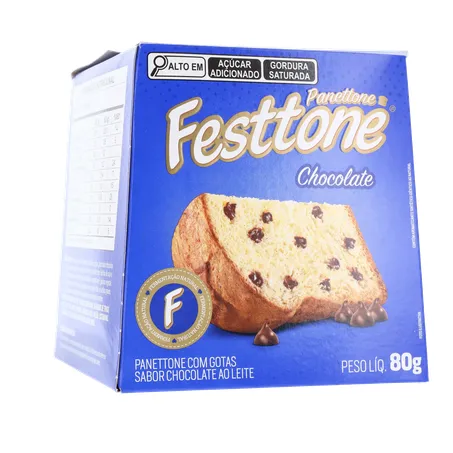 Panettone festtone mini chocolate cx 80g 360-34