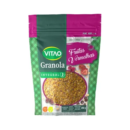 GRANOLA INTEGRAL FRUTAS VERMELHAS 250G