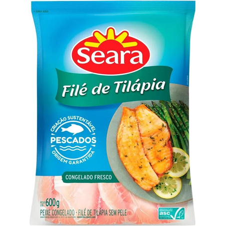 Filé de Tilápia Seara 600g - Congelado - IQF
