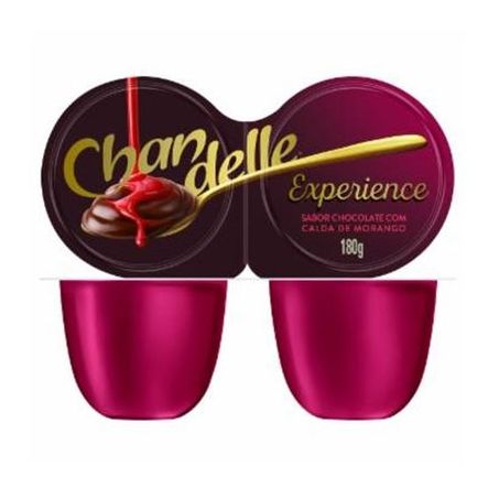 Sobremesa nestle chandelle chocolate com calda de morango 180g
