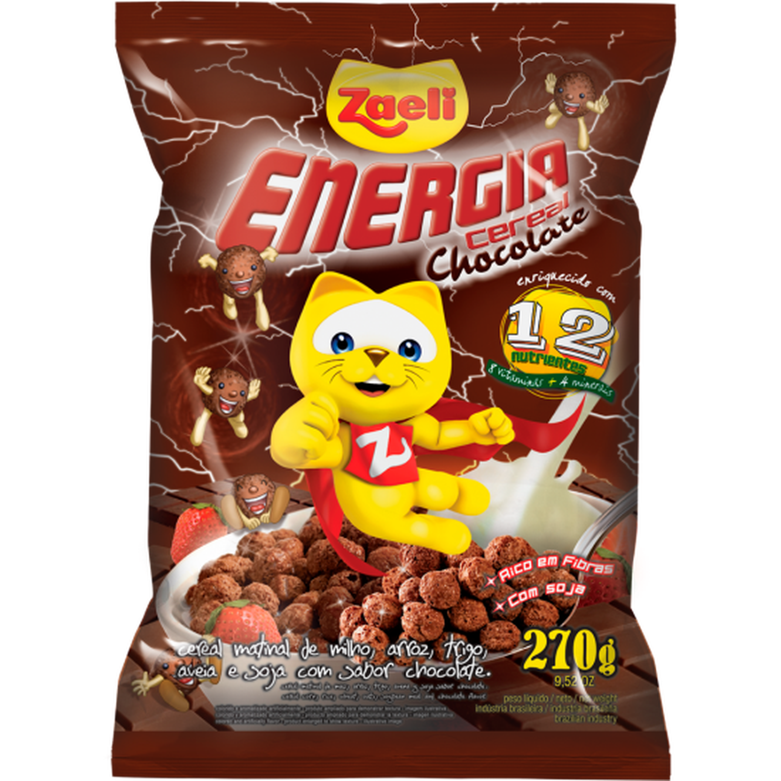 Cereal Zaeli Energia Chocolate 270g | Centro de Compras Zaleski