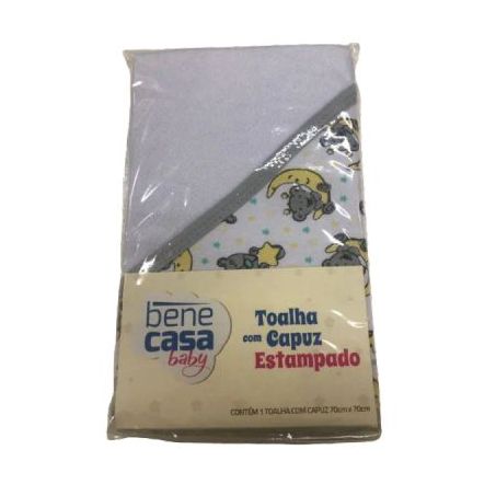 TOALHA PANOSUL COM CAPUZ URSINHO 70X70 1 PEÇA
