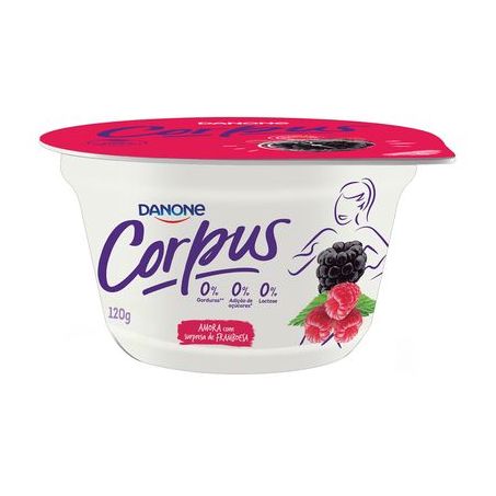 IOGURTE DANONE CORPUS POLPA AMORA/FRAMBOESA 120G