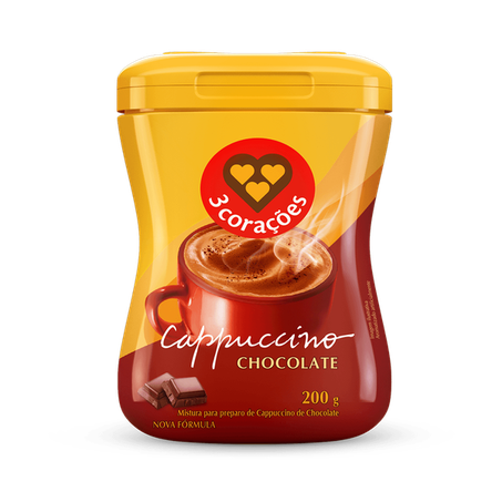 CAPPUCCINO 3 CORACOES 200G CHOC.POTE CX 24.0