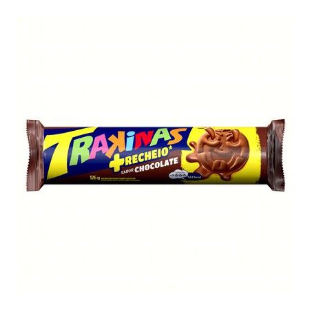 BISCOITO RECHEADO TRAKINAS +CHOCOLATE 126G