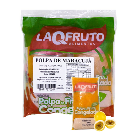 Polpa fruta maracujá laqfruto 400g