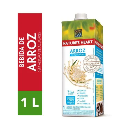 BEBIDA VEGETAL NATURES HEART ARROZ 1L ZERO