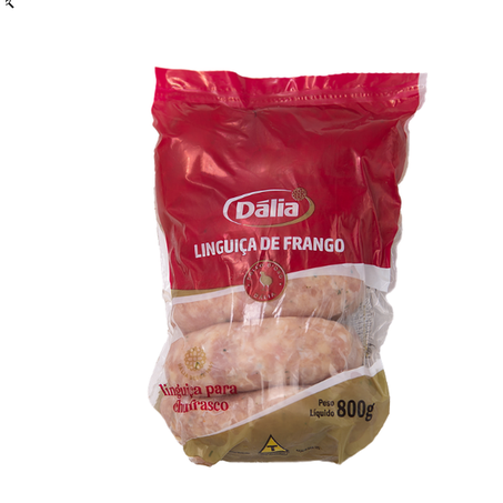 LINGUIÇA FRANGO DÁLIA CONGELADA PACOTE 800G