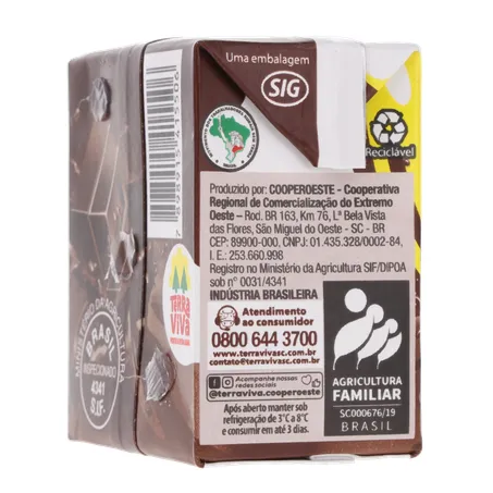 Bebida lactea terrinha uht sabor chocolate 150ml 360-25