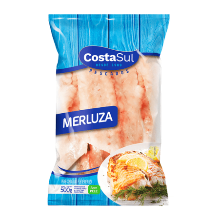 Filé de Merluza Costa Sul Congelado Pacote 500G