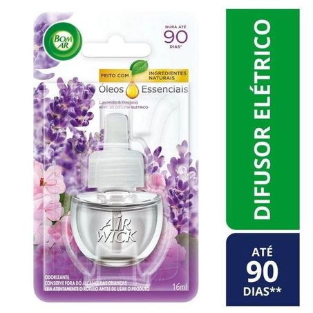 Refil de difusor elétrico lavanda e gerânio bom ar 16ml