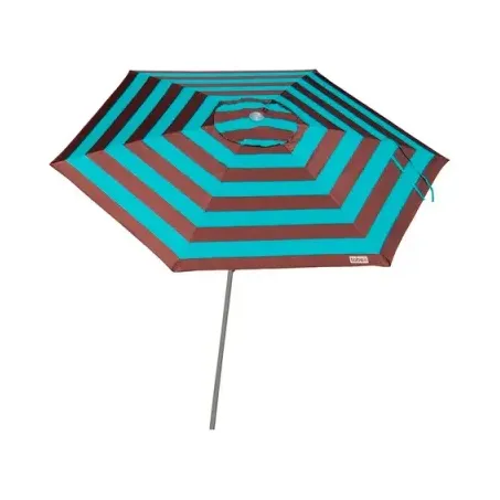 Guarda sol tobee ombrelone malibu turquesa marrom 2,40mt